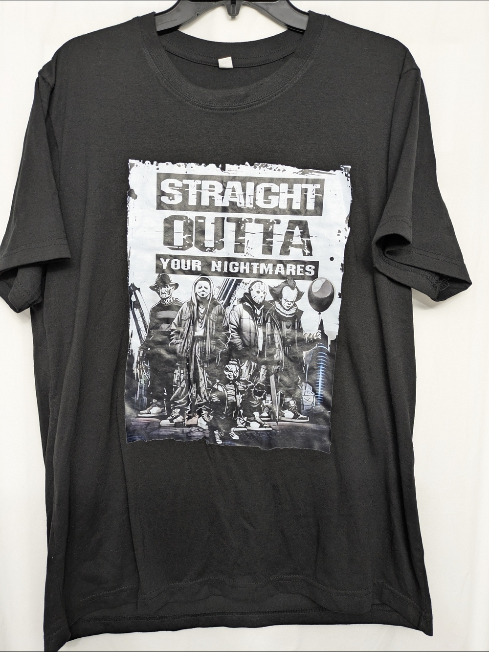 Black 'Straight Outta Your Nightmares' Graphic Tee - Men's Short Sleeve